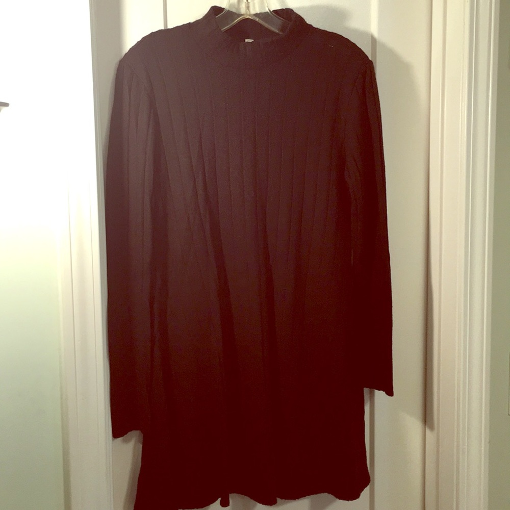 Free Soul 🖤 Black Turtleneck Long Sleeve Dress